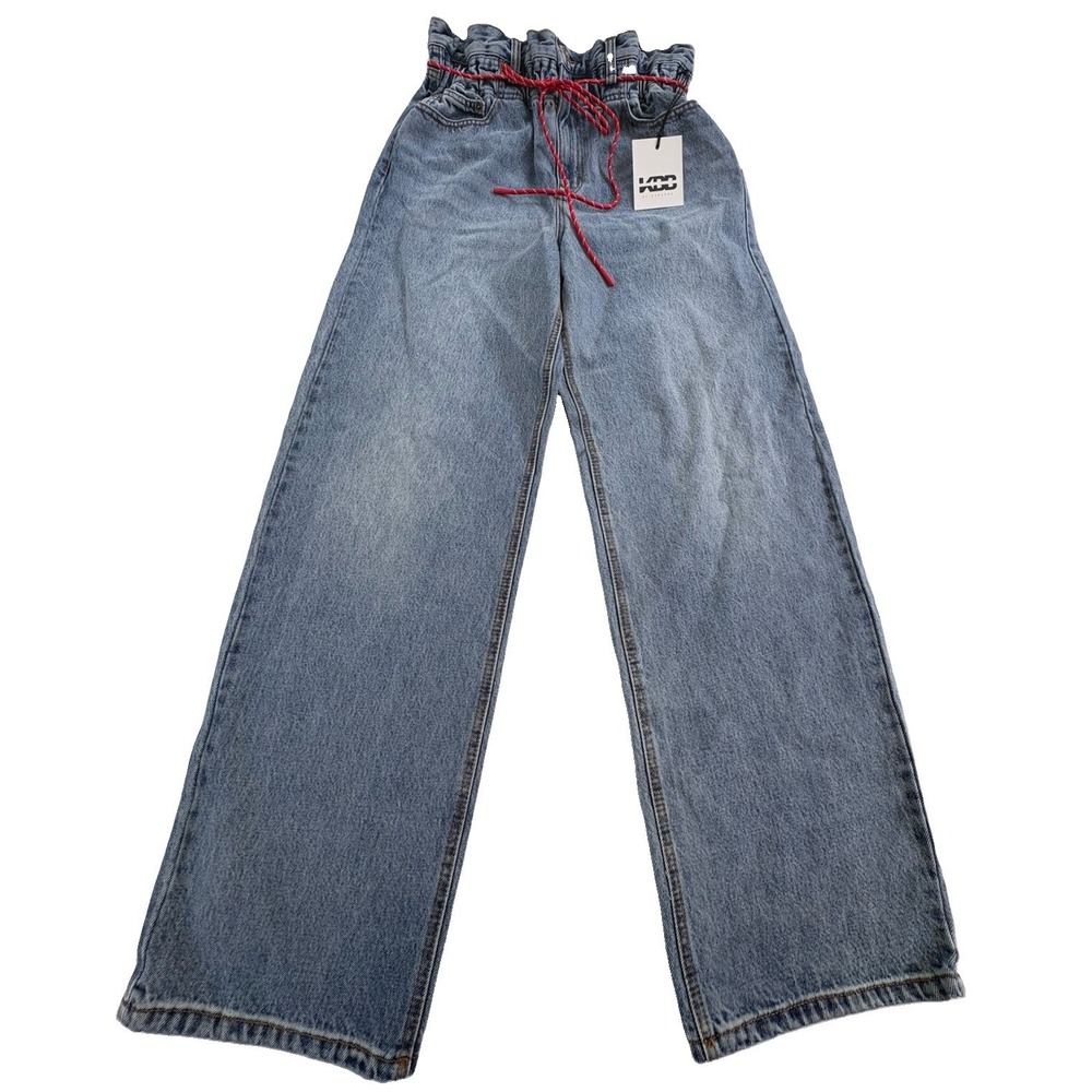 KBB by Kahlana Barrel Leg Jeans Light Wash High Rise Size 6 KBBB-051 NWT